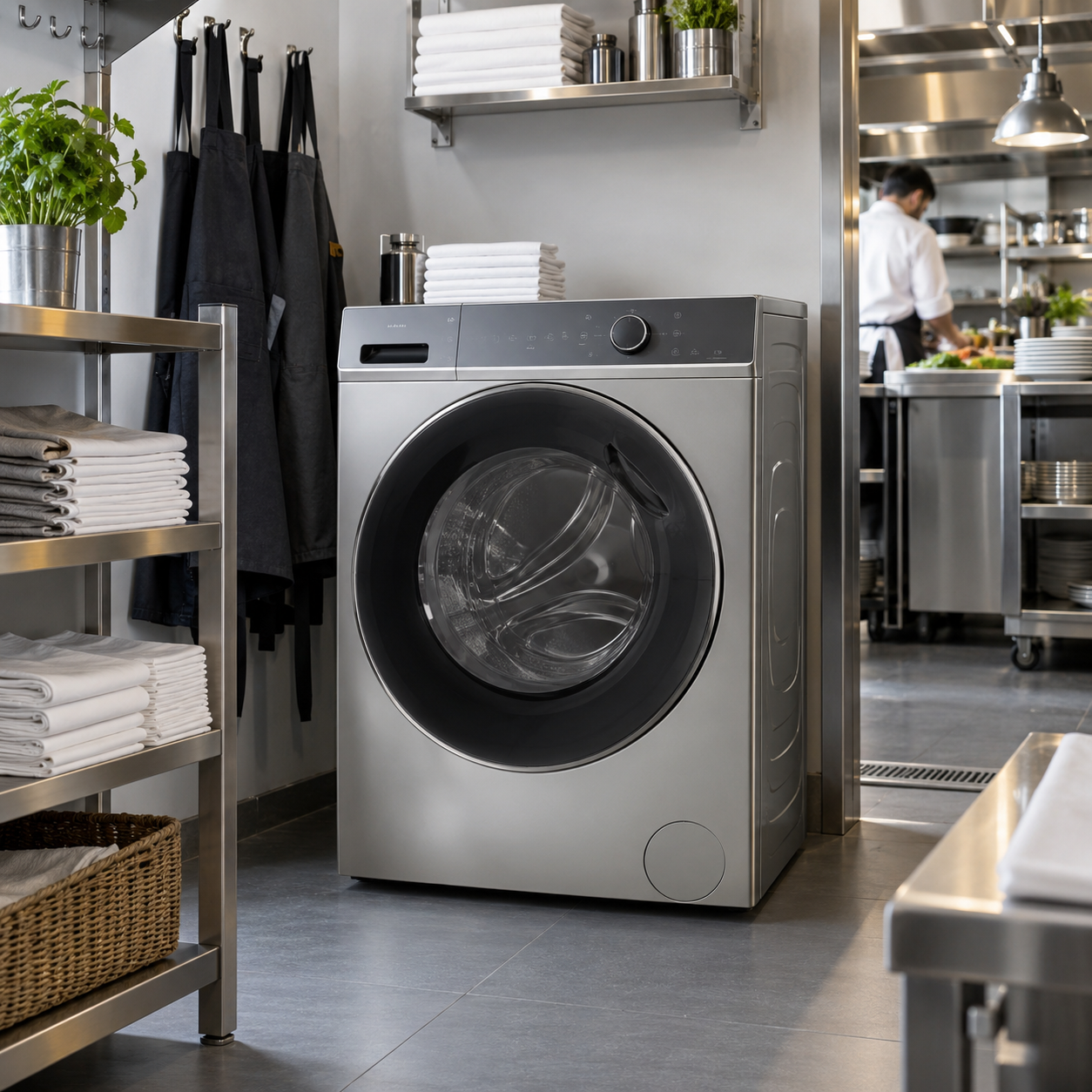 Профессиональная стиральная машина Haier для HoReCa