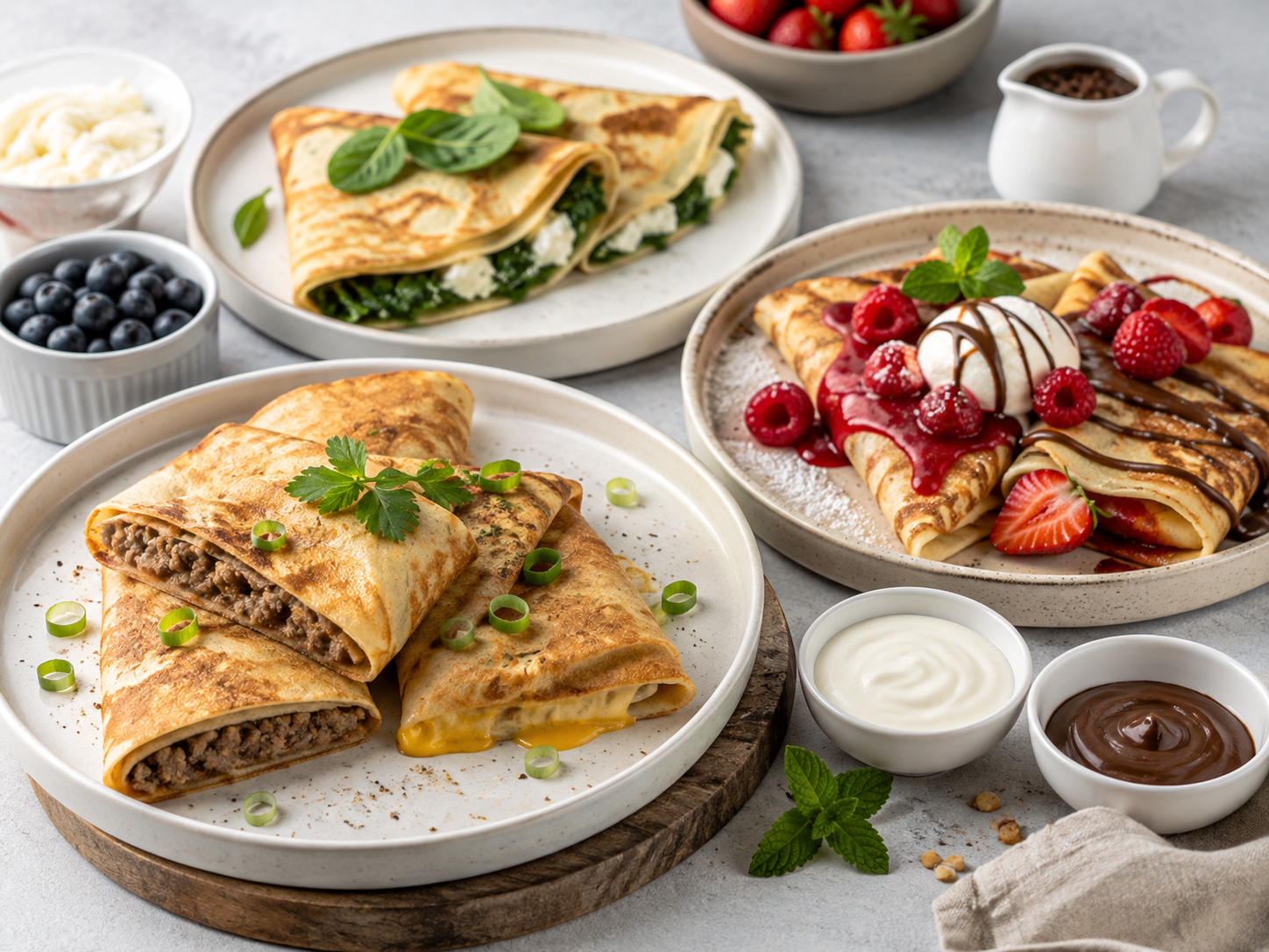 Меню блинной с начинками