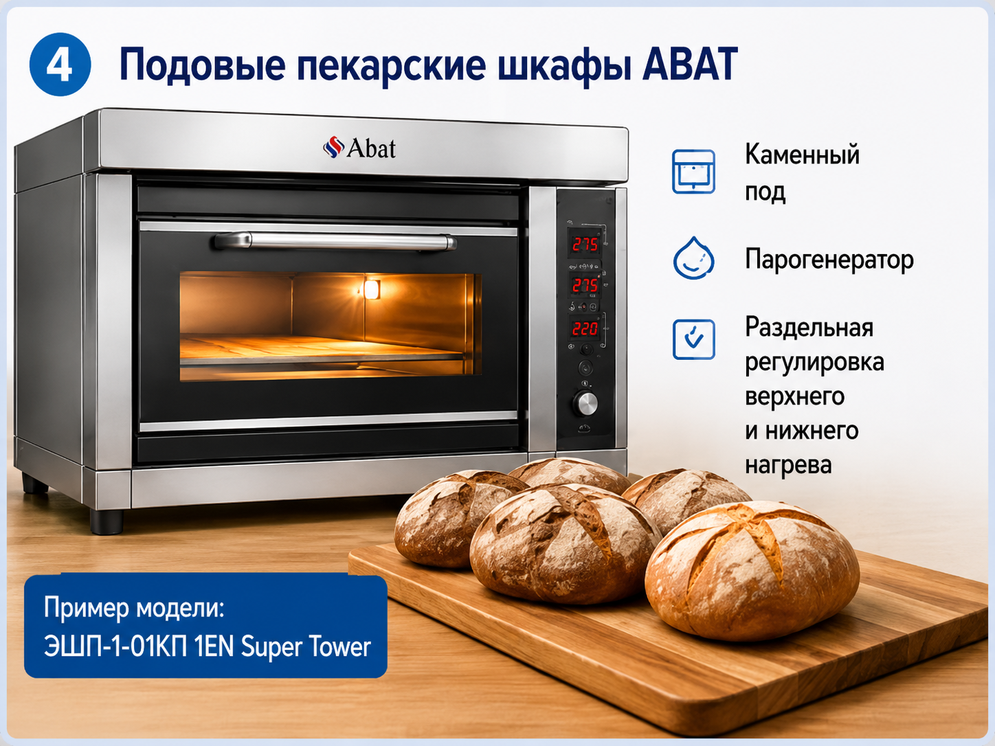 Подовые пекарские шкафы ABAT