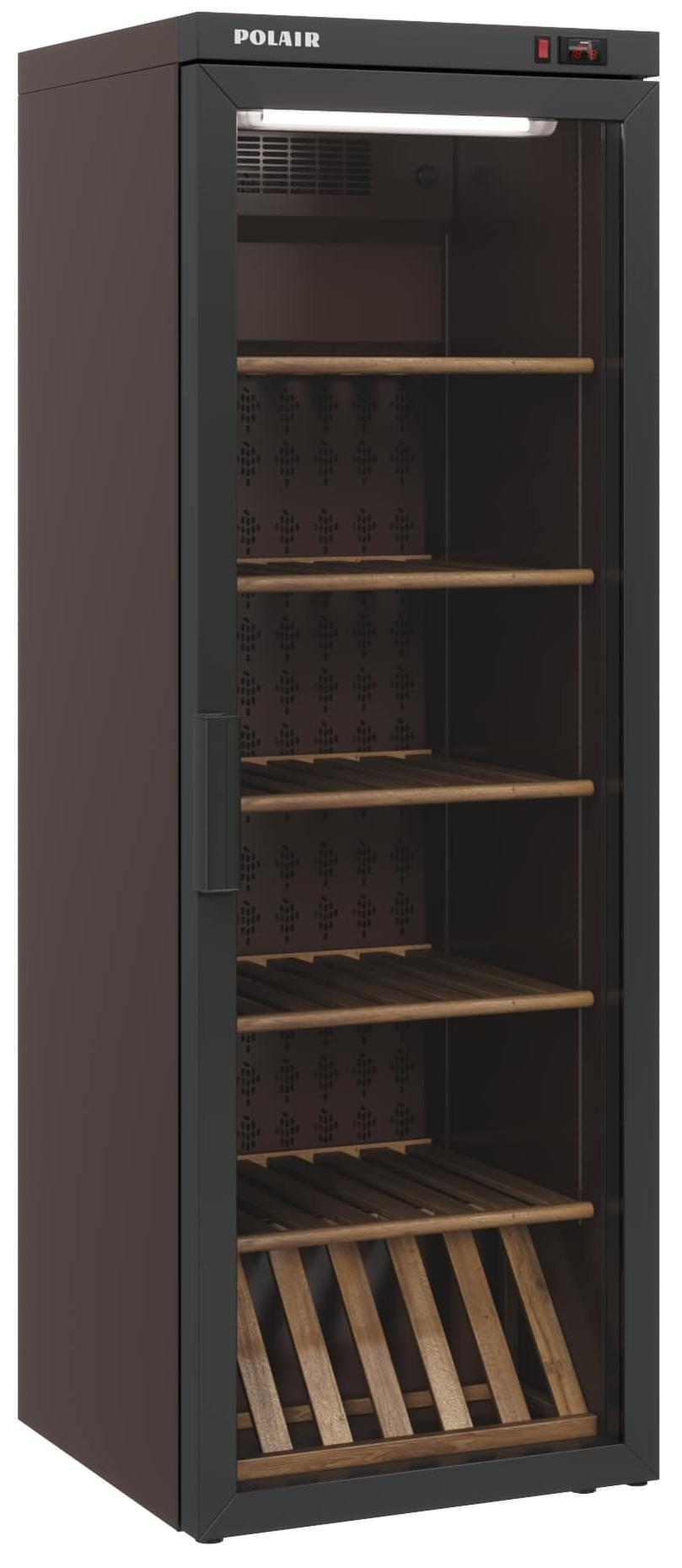 Купить Холодильный шкаф DW104u-BRAVO (R290) корич. с замком с осевым вентилятором
