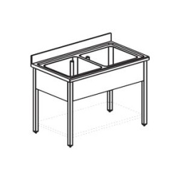 Ванна моечная APACH Chef Line L2S137-55
