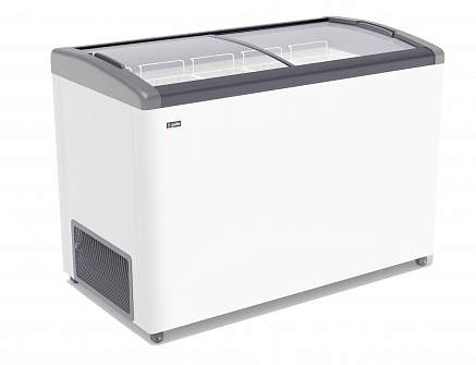 Купить морозильный ларь горизонтальный fg 400 e серый