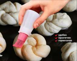 Кисточка кондитерская 11,5*2 см. силиконовая с емкостью-дозаторм MARMITON /1/36/