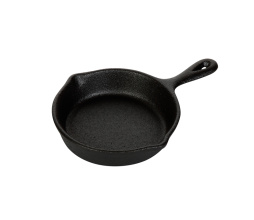 Сковорода d=106/24 с ручкой и двумя носиками порционная чугун LUXSTAHL [HE70M]