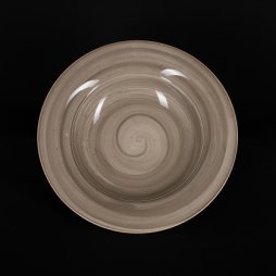 Тарелка для пасты 600 мл серо-коричневая «Corone Natura»