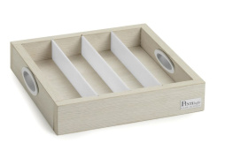 Емкость для столовых приборов/пакетир. чая, сахара 4 отд. 300*300*60 мм Pinti