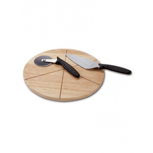 Купить доска для подачи пиццы d=340*20 мм. на 6 сегментов, бук /1/