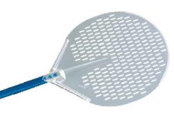 Лопата для пиццы перфорированная d=36 см. l=120 см. алюминиевая Azzurra Gimetal /1/