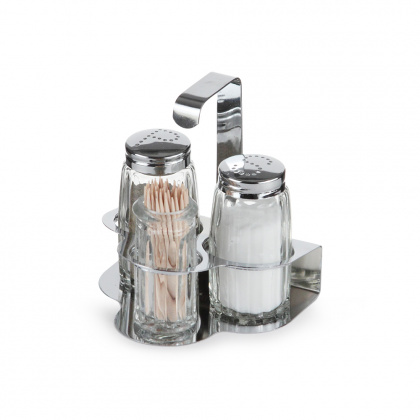 Купить набор для специй 3 предмета (соль, перец, зубоч) нержавеющая сталь, крюк [354-3]