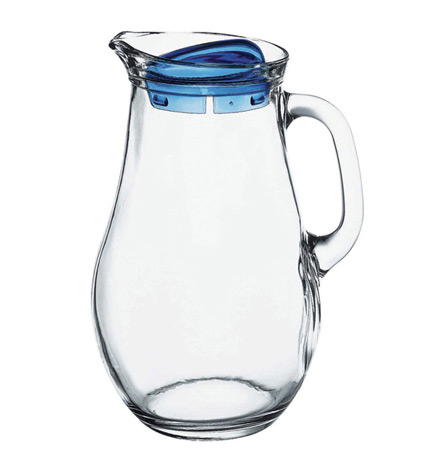 Купить кувшин 1,85 л. d=100 мм. h=240 мм. с голуб. крышкой бистро /6/108/