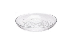 Салатник d 25 см h 4,5 см, стекло, прозрачный, Hammered ArdaCam Hammered