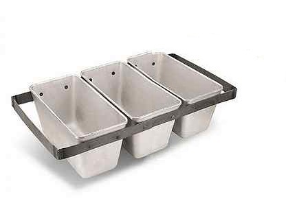 Купить форма кухонная хлебная алюм. литая №11 145х100х100мм. 3-секционная с ручками 3л11