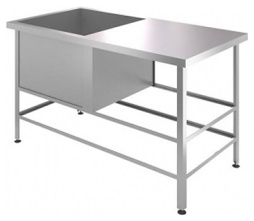 Ванна моечная с рабочей поверхностью Standart ВРПЭ-5/15-П Н (1500х700х850) (каркас нерж.)