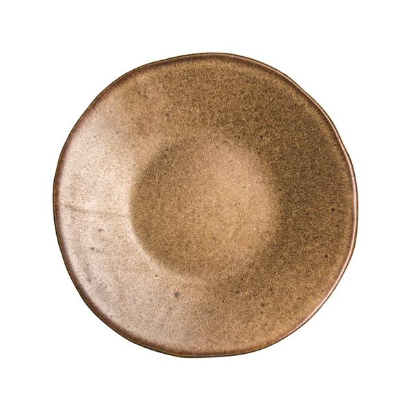 Купить тарелка мелкая 16 см, безбортовая, цвет коричневый, q authentic stone black style point stonebrown