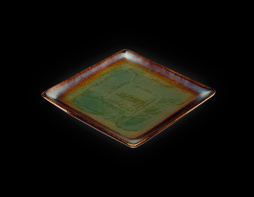 Тарелка квадратная Corone Verde 212х212 мм синий+зеленый