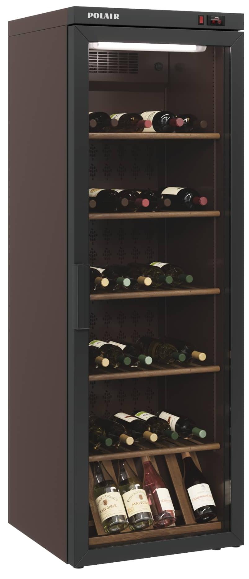 Купить Холодильный шкаф DW104u-BRAVO (R290) корич. с замком с осевым вентилятором