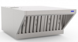 Зонт вытяжной встраиваемый ЗВВ-4-6/4П с пароконденсатором для конвекционных печей КЭП-4 (802х1018х44