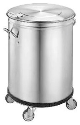 Бак для отходов GB-50W (50л, нерж сталь, на колесах)