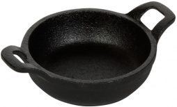 Сковорода d=105/30 с двумя ручками порционная чугун LUXSTAHL [HE1053]