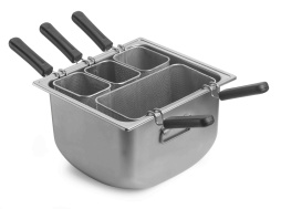 Кастрюля для пасты нержавеющая сталь с 4 корзинками 38,3*35,4 см. h=23,7 см. 22 л. с крышкой Pinti (