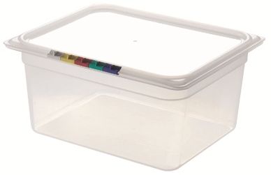 Купить гастроемкость 1/2 h=150 мм. 325*265 мм. 8,9 л. п/п прозрачная с крышкой mgprof /1/8/