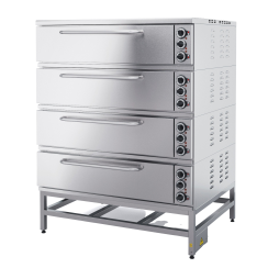 Кухонный шкаф пекарный электрический ШПЭ104, под стальной, лицевая нерж., модульная, 4 места