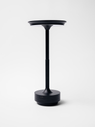 Лампа настольная d=13 см. h=27,5 см. 3 цвета, сенсорная регулировка яркости, алюм., черная LED HIGH-