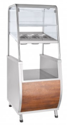 Прилавок для столовых приборов ПСПХ-70Т с хлебницей (630 мм) кашир.