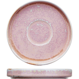 Блюдце «Пион»; фарфор; D=120, H=18мм; розов.