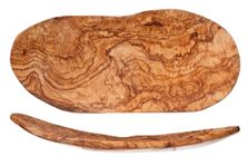 Купить чаша для фруктов, плоская, из оливкового дерева, 33-38cm x 16-24cm cosy&trendy organic wood apero