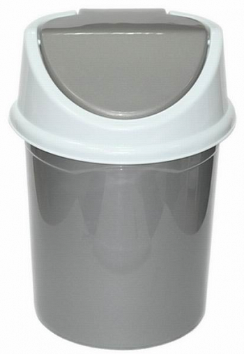 Купить контейнер для мусора 8,0л серо-белый