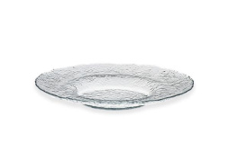Тарелка d 21 см h 3,4 см, стекло, прозрачная, Hammered ArdaCam Hammered