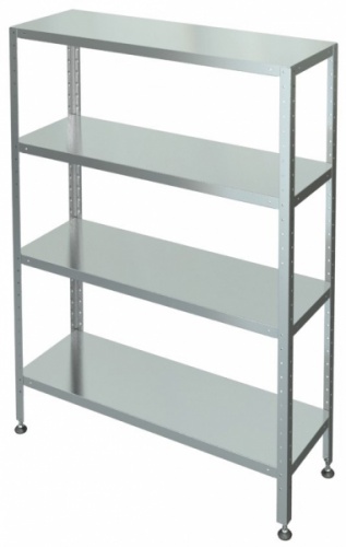 Купить стеллаж кухонный с 4-я сплошными полками с-4-0,6/1,6/1,8