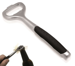 Открывалка для бутылок нержавеющая сталь с прорез. ручкой VB /1/12/