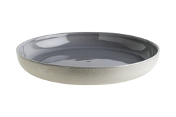 Тарелка d=240 мм. глубокая 400 мл. h=35 мм. Серый, форма Граунд BONNA /1/6/450
