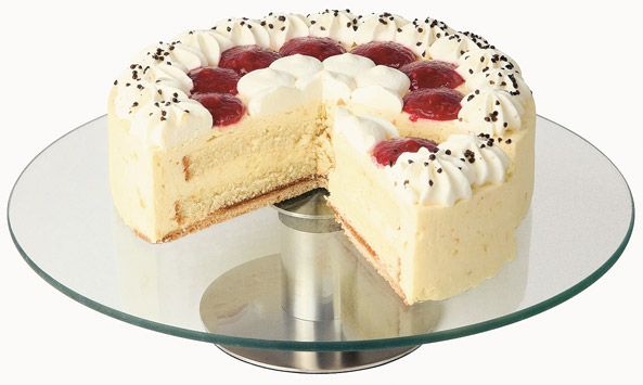 Купить подставка для торта d=30 см. h=7 см. вращающ. стекло, нерж. aps /1/