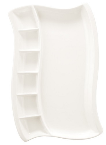 Купить менажница 7-и секц. 345*325 мм. прямоуг. белый, форма гурмэ bonna /1/6/