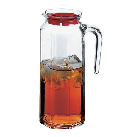 Купить кувшин 1 л. d=97, h=181 мм с красной крышкой фриго б /6/