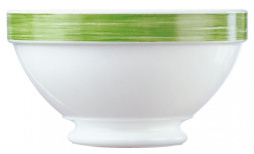 Салатник d=132 мм. 510 мл. зеленый край Браш /6/