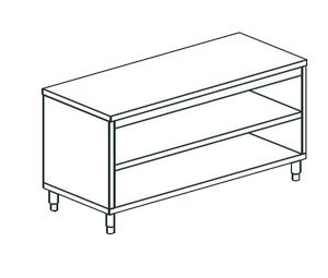Купить кухонный стол производственный закрытый с 3-х сторон apach chef line lwc67sh2