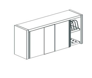 Купить полка кухонная настенная закрытая apach chef line lcw106ddsd