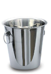 Ведро для шампанского  4 л. нержавеющая сталь d=210/130 мм. h=205 мм. с кольцами для 1-й бутылки MGs