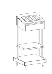 Диспенсер для подносов и приборов APACH Chef Line LDTC76