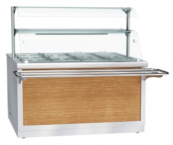 Купить электрический мармит кухонный 2-х блюд эмк-70х-03, 1500 мм, паровой, +30…+80 с, с гастроемкостями, 2