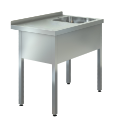 Ванна моечная с рабочей поверхностью ВЦРП-П2-4/13-П