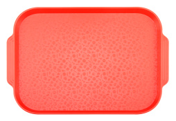 Поднос столовый 450х355 с ручками красный