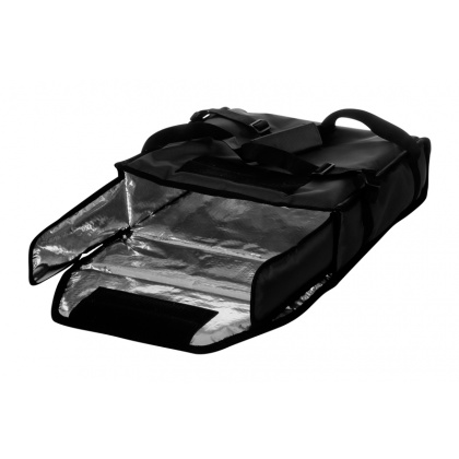 Купить термосумка 350х350х100 фольгированная черная с вентиляцией