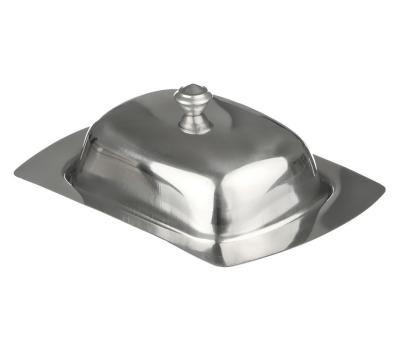 масленка 19х12,7х6,5см нержавеющая сталь, крышка купол