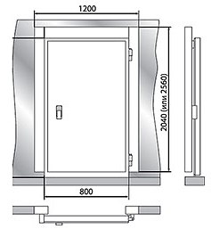 Купить дверной блок универсальный polair 1200*2300*80