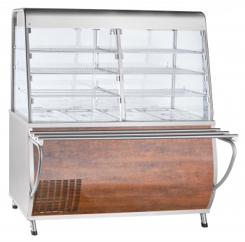 Купить прилавок-витрина холодильный пвв(н)-70т-с-01-нш с гастроёмкостями (саладэт закрыт.,1500 мм) кашир.